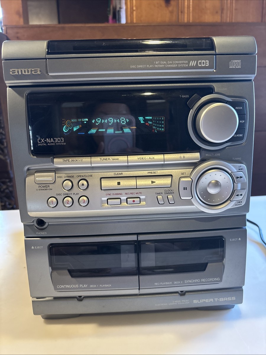 AIWA CX-NA303 DIGITAL AUDIO SYSTEM SUPER T-BASS CD3 Pre- Owned. | eBay