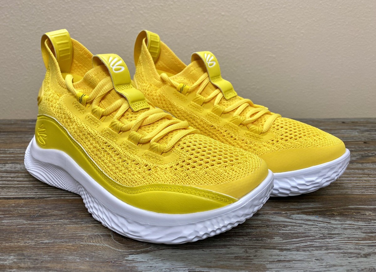 Under Armour Curry Flow 8 GS Yellow Basketball Shoes 3023527-701