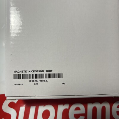New Supreme NY Red Box Logo Packable Magnetic Kickstand Light LED
