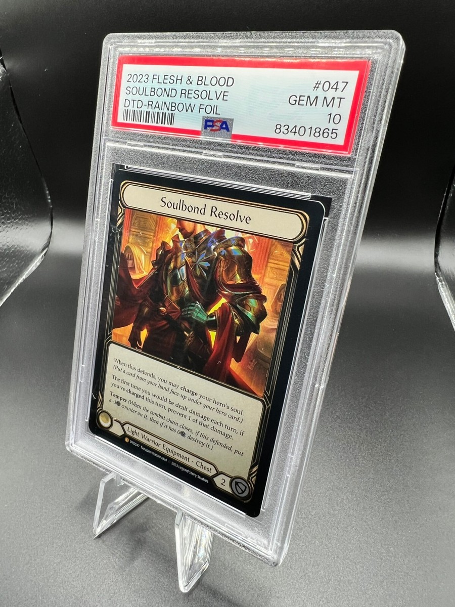 PSA 10 Soulbond Resolve 047 Flesh & Blood Legendary Card DTD