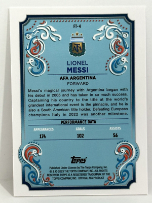 2023 Topps Argentina Fileteado National Team Fileteado Red Insert