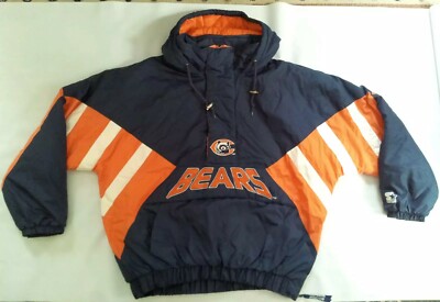 VINTAGE STARTER PRO LINE AUTHENTIC CHICAGO BEARS 1/2 ZIPP PULLOVER