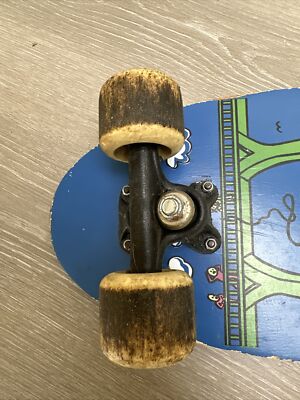 Vintage 80s VARIFLEX Bungee Skatin Cartoon Skateboard Blue Old