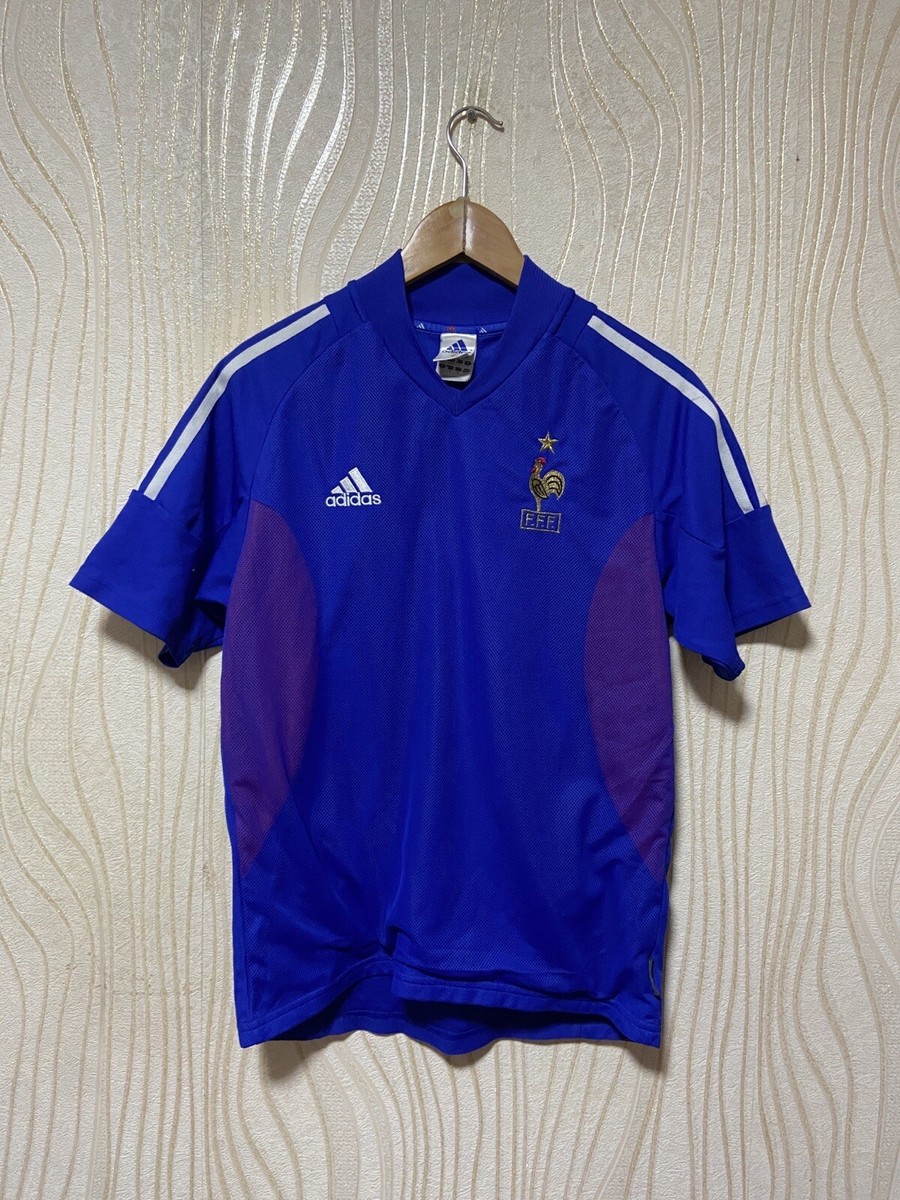 FRANCE 2002 2004 HOME FOOTBALL SHIRT SOCCER JERSEY ADIDAS ADIDAS