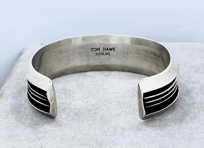 Handcrafted Tom Hawk Navajo Four Channel “RAIL” Sterling Silver
