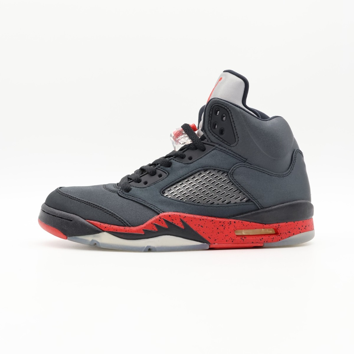 136027-006 Nike Air Jordan 5 Retro Satin Black University Red Bred