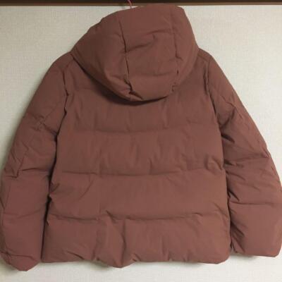 UNIQLO Seamless Down Parka Women Size S Orange Plain Outerwear