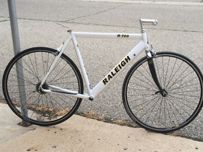 FRAMESET RALEIGH R 700 white Road Bicycle made in USA 7005