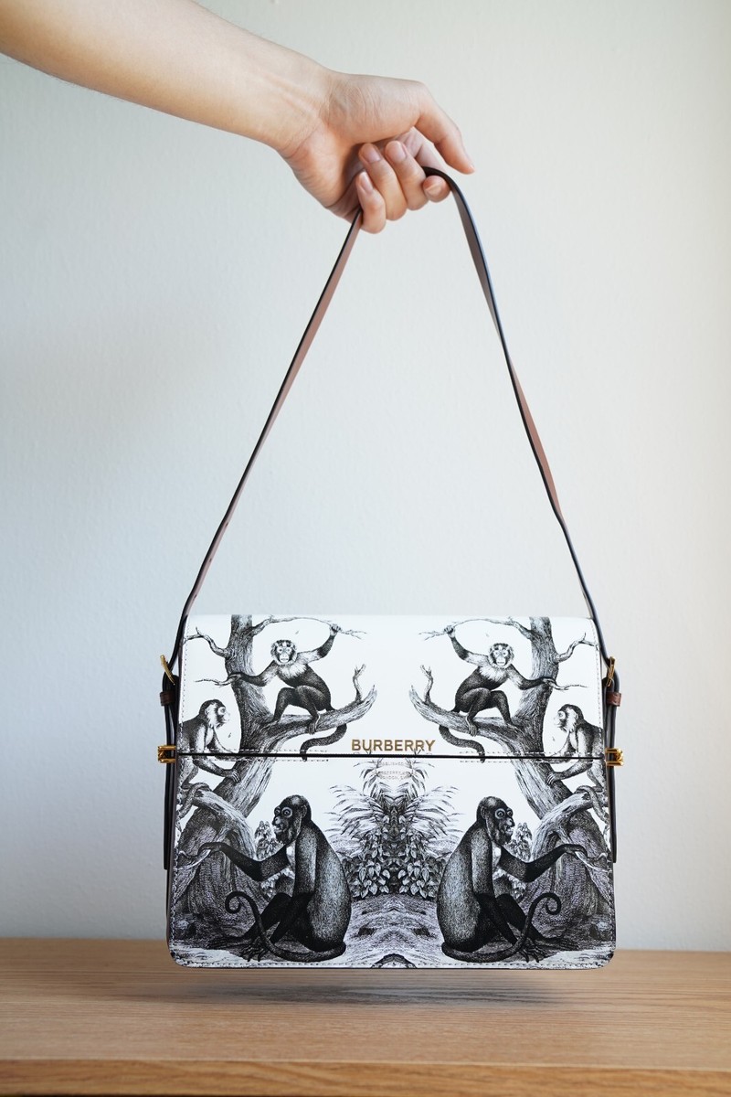 BURBERRY Large Monkey Print Leather Grace Bag | eBay