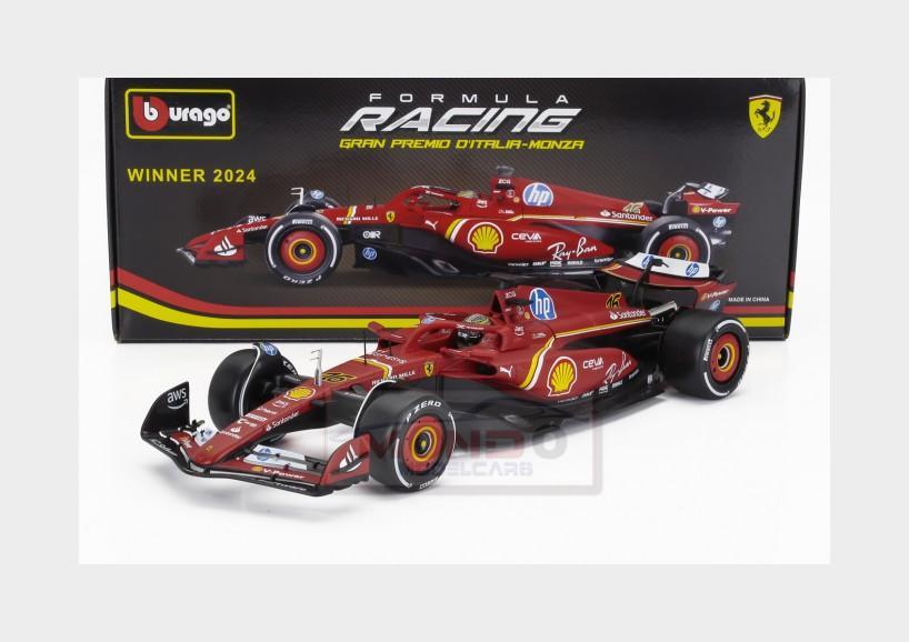 1:18 BURAGO Ferrari F1 Sf-24 #16 Winner Italy Gp 2024 Leclerc