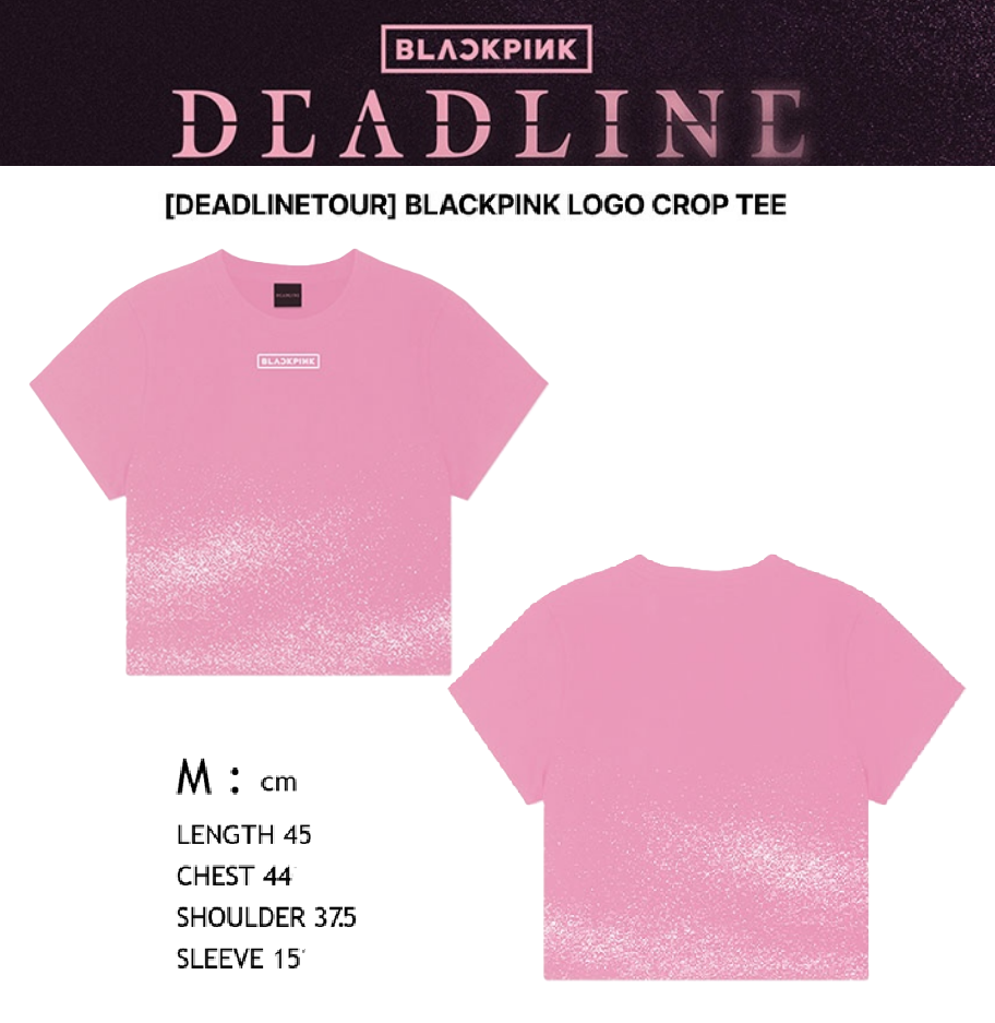 BLACKPINK DEADLINE World Tour LOGO T-Shirt - CROP OFFICIAL *Paid