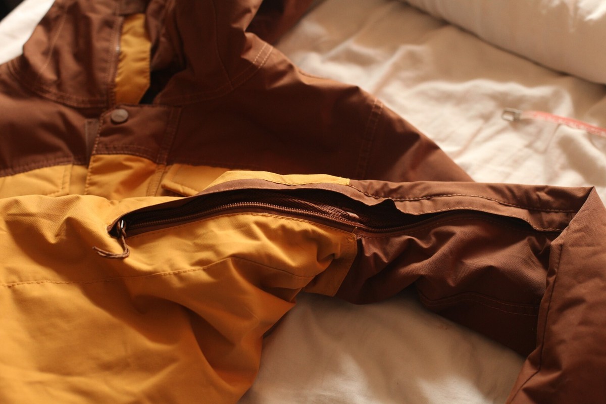 BURTON Covert Jacket Brown Yellow Men's XS Living Lining Parka