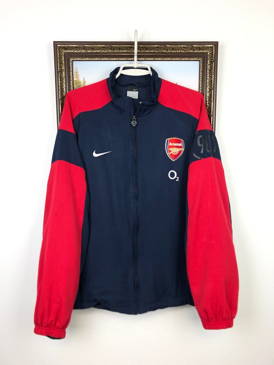 Vintage Nike Arsenal Football Jacket Soccer o2 Track Top Mens