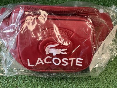 New DS Supreme LACOSTE Waist Bag Red SS18 Authentic Travel Utility