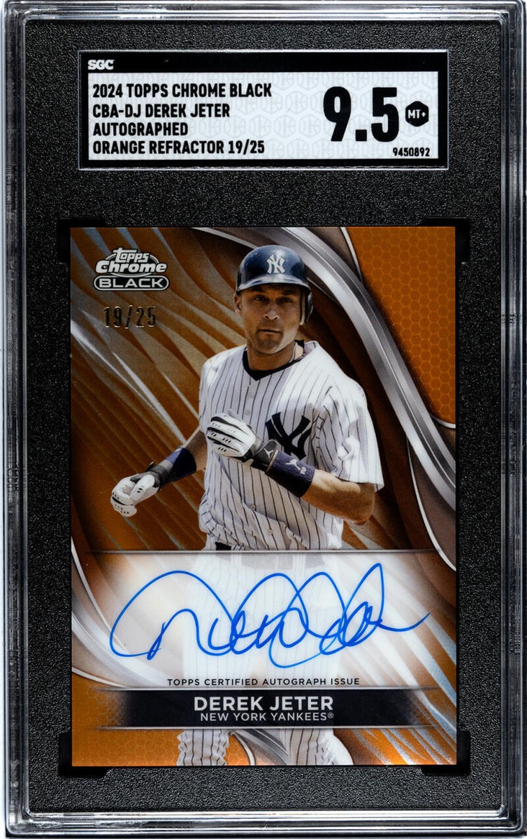 2024 Topps Chrome Black Orange Derek Jeter SGC 9.5 MINT+ Auto 19