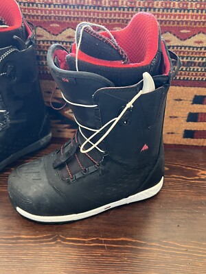 Burton ION Speedzone Black Red Snowboard Boots Men's 8 | eBay