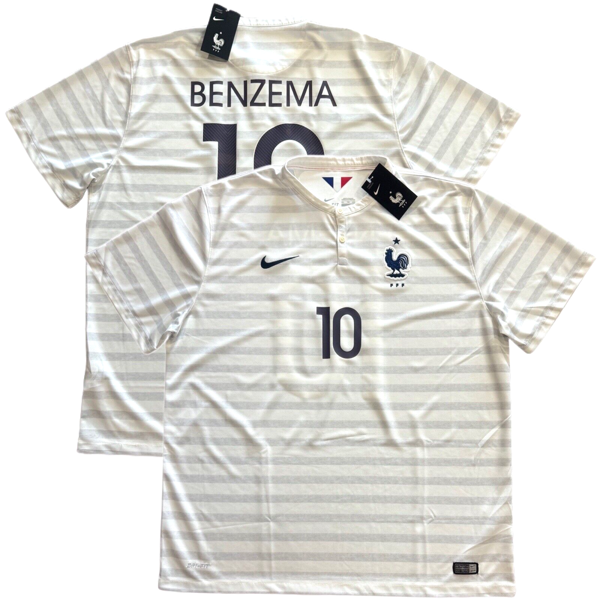2014 France Away Jersey #10 Benzema 2XL NIKE Soccer World Cup NEW