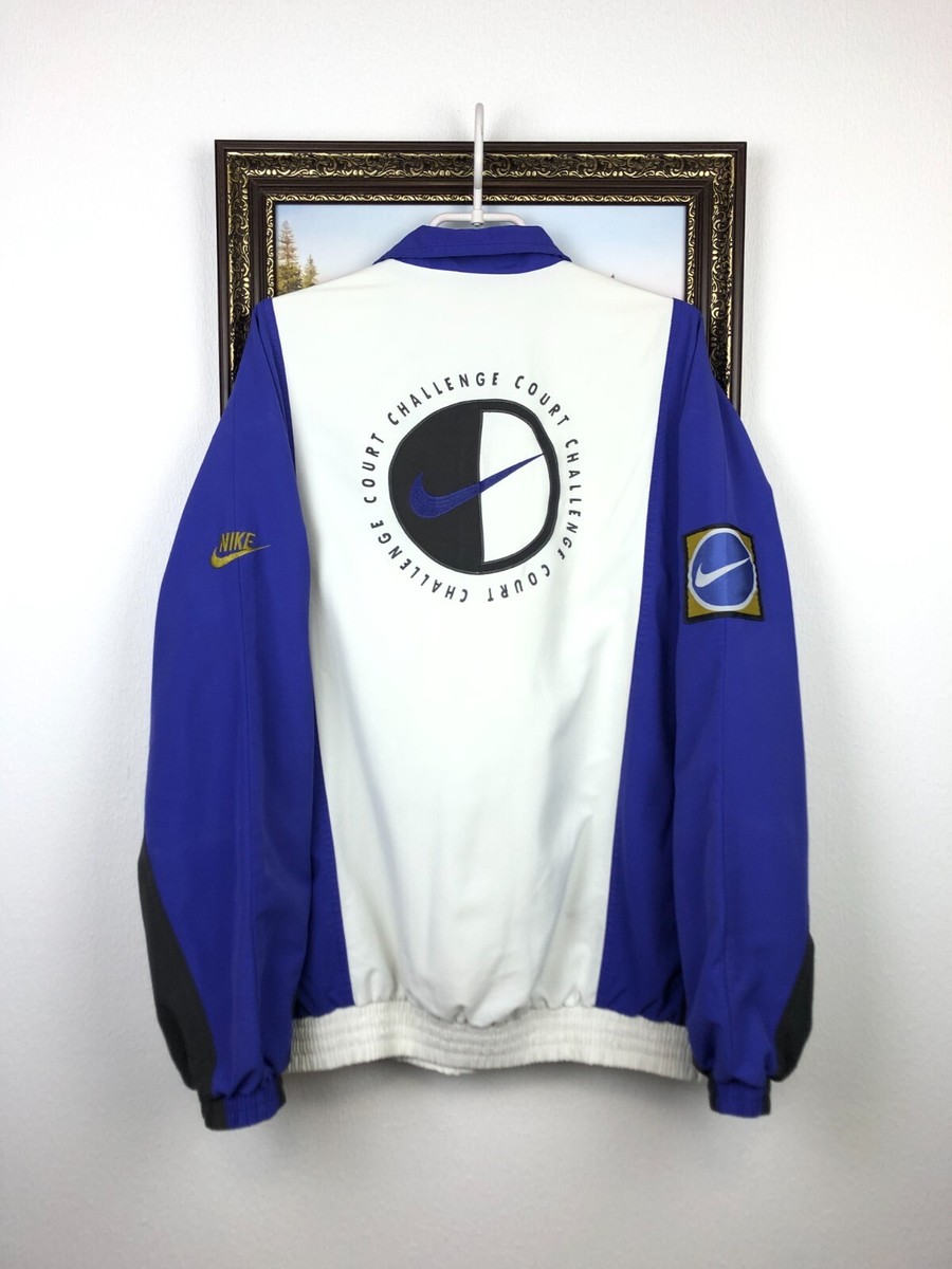 Vintage 90's Nike Challenge Court Andre Agassi Jacket Track Top