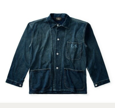 RRL Ralph Lauren Engineer WWII Japanese Denim Chore Barn Jacket