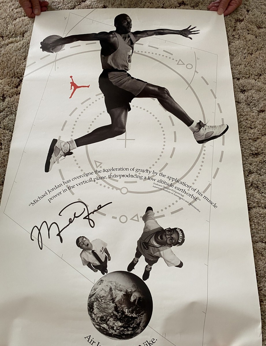 Michael Jordan Autographed 21x35 Nike Air Jordan w/ Spike Lee