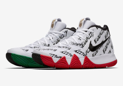 Nike Kyrie 4 BHM Equality Size 12.5. AQ9231-900. White Black Red