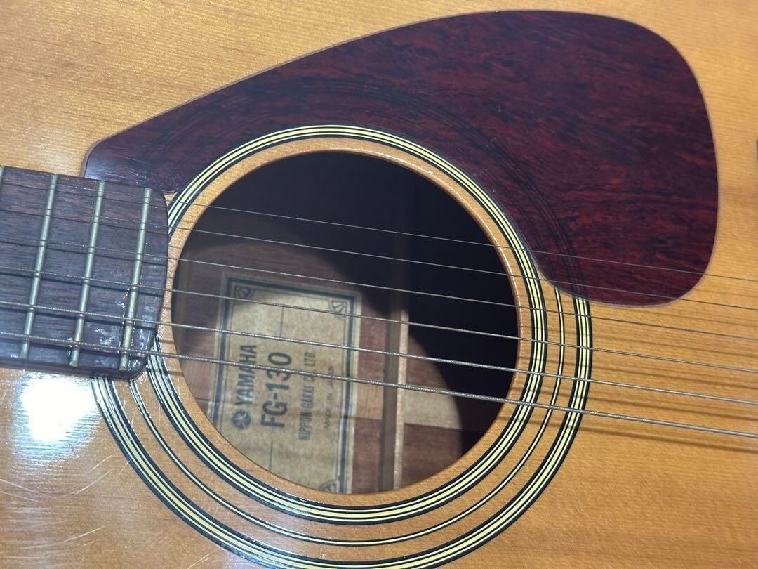 YAMAHA Acoustic guitar FG-130 Green label Japan vintage 70's made