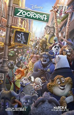 Walt Disney's Zootopia movie poster print : 11 x 17 inches | eBay