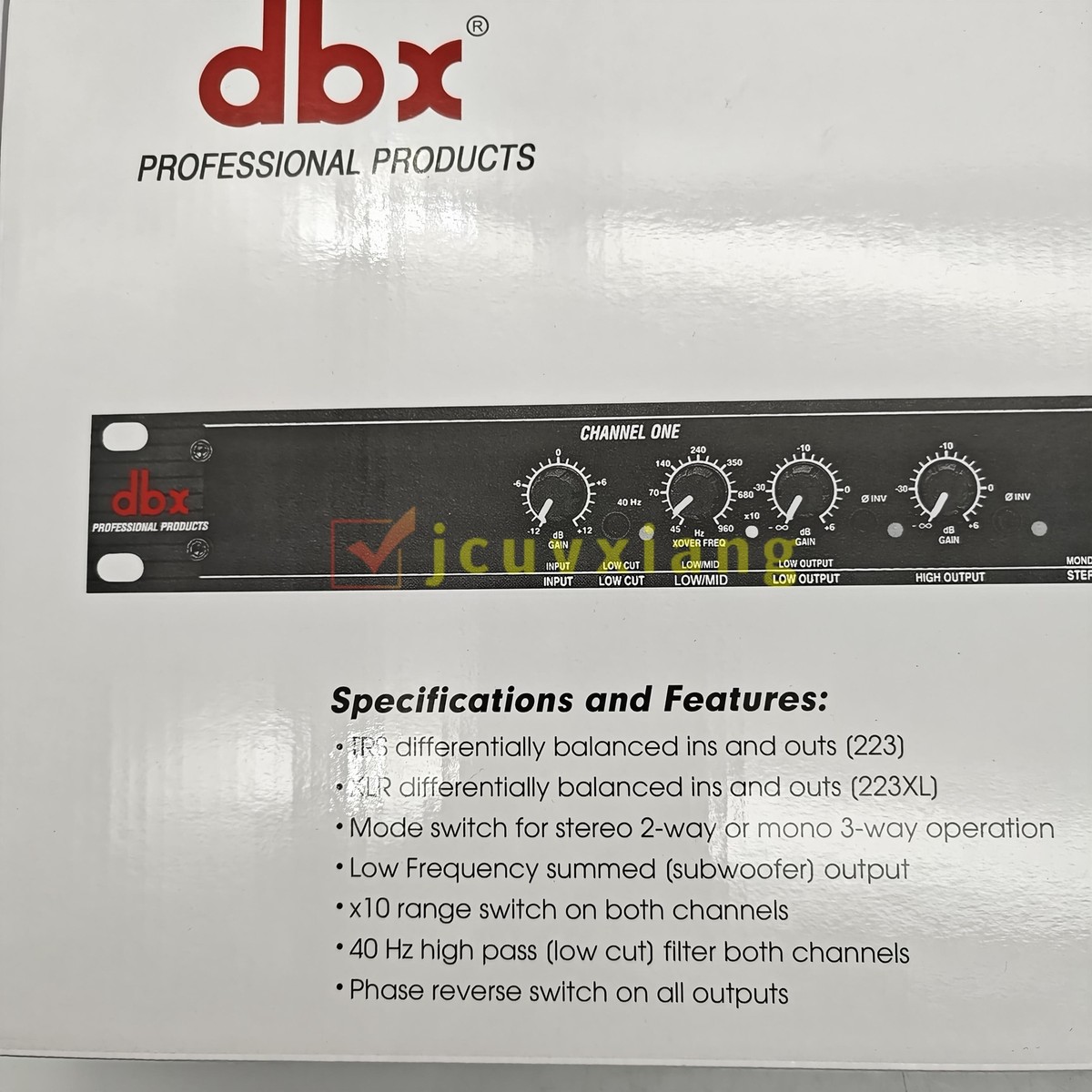 New DBX 223XL Stereo 2-Way/Mono 3-Way Crossover Rack Mountable