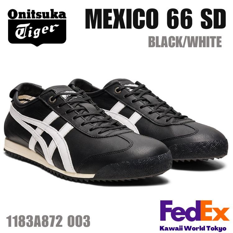Onitsuka Tiger MEXICO 66 SD BLACK/WHITE 1183A872 003 UNISEX NEW