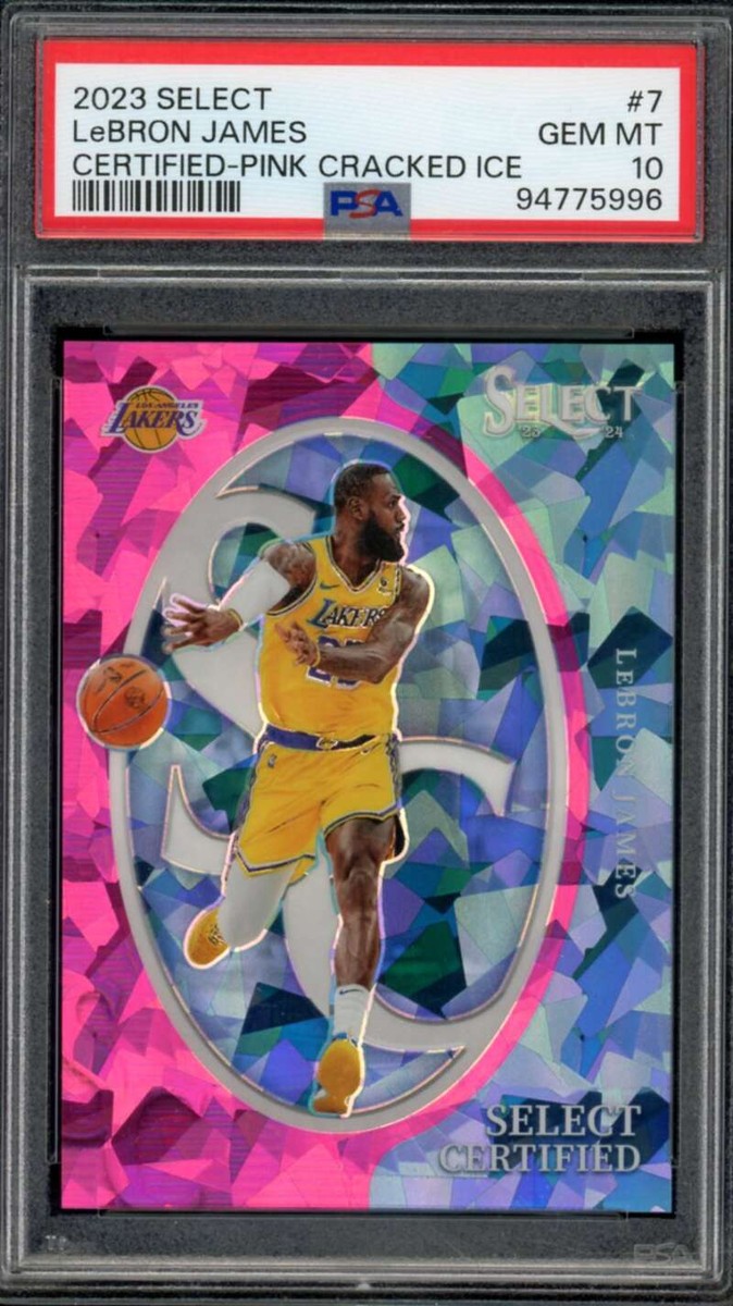 LeBron James Card 2023-24 Select Certified Pink Cracked Ice (pop