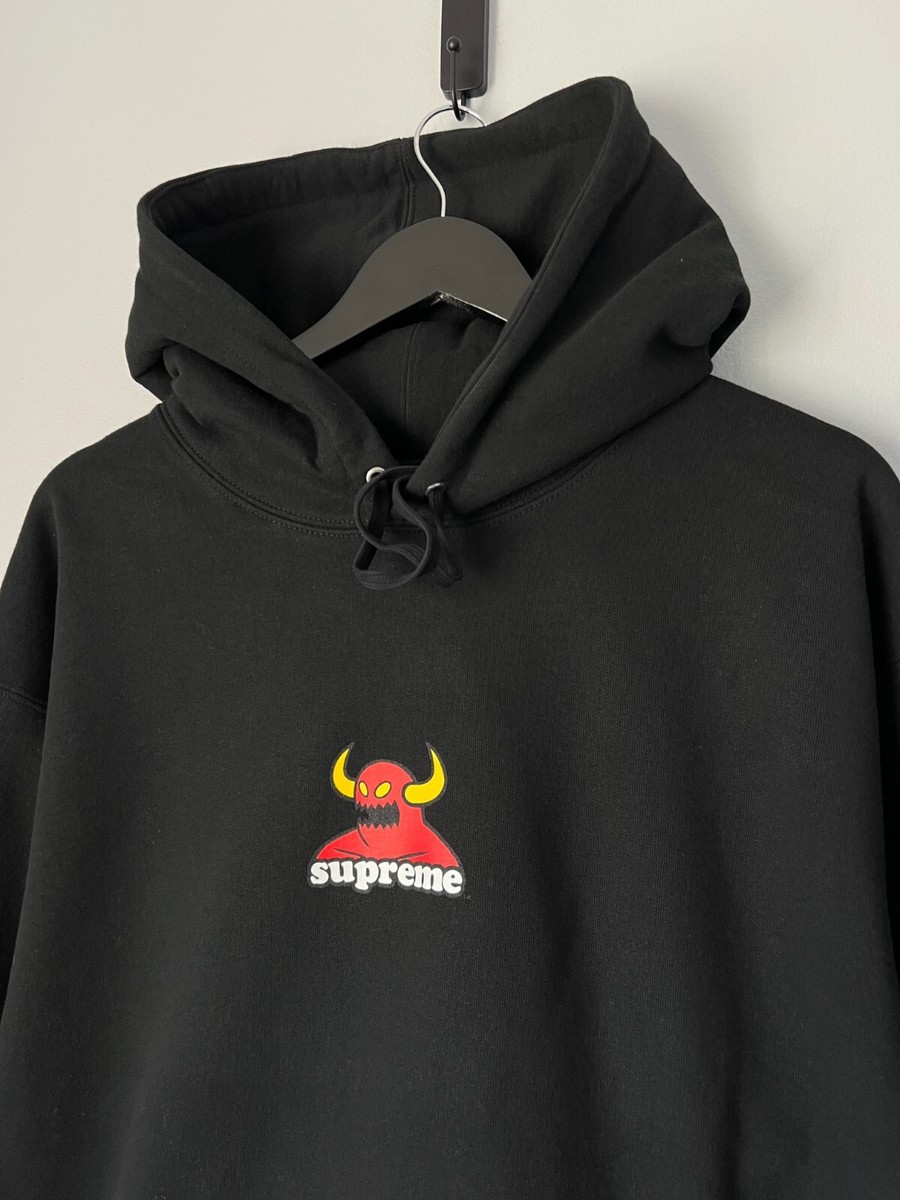 Supreme Toy Machine Hooded Sweatshirt - Size Large - Black - NEW