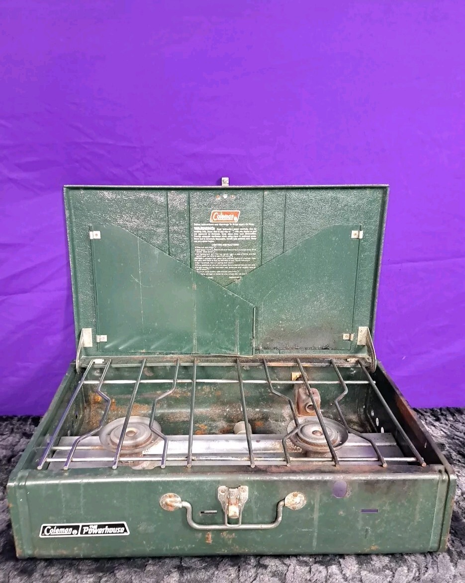Coleman 413H 2 Burner Campstove Powerhouse NO TANK LP CONVERTED