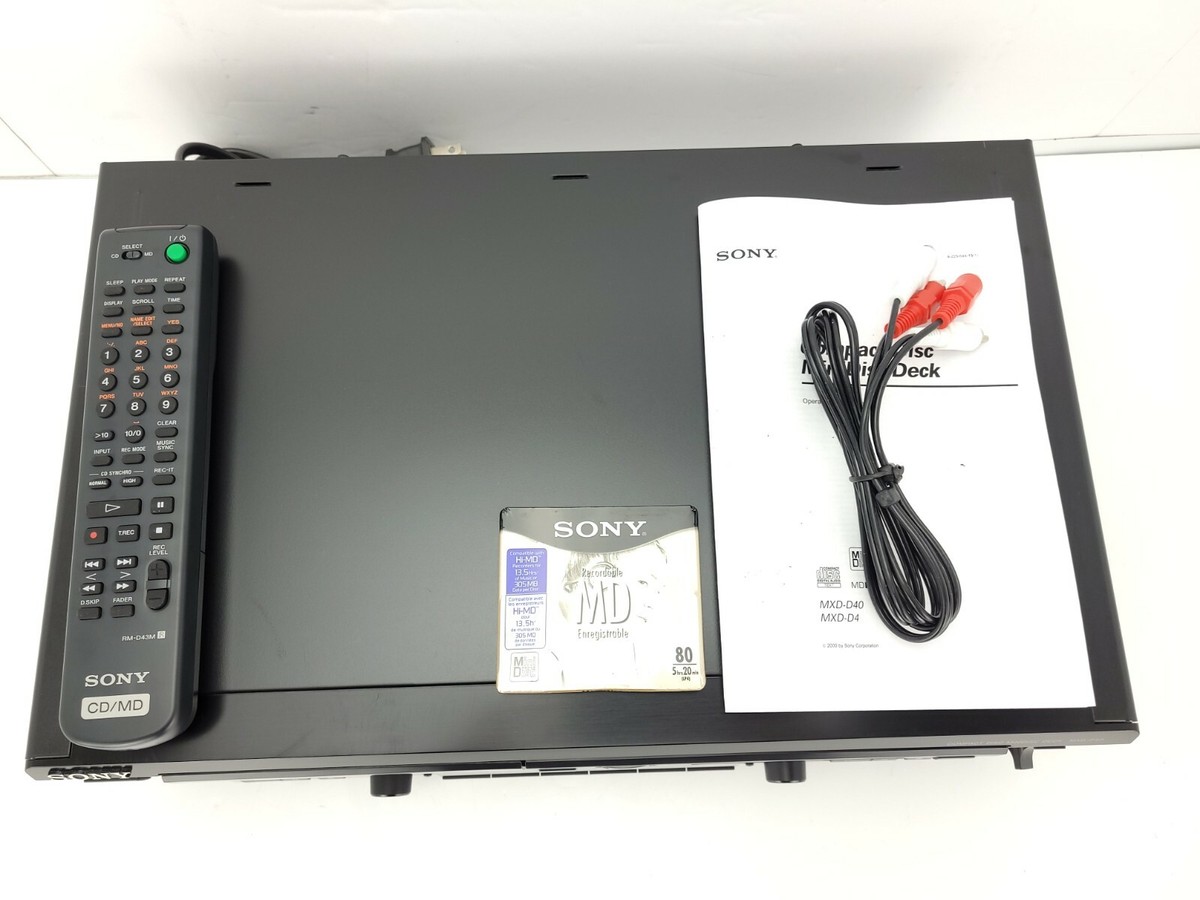 Sony MXD-D40 CD to MiniDisc MD Recorder Player Deck w/ Remote
