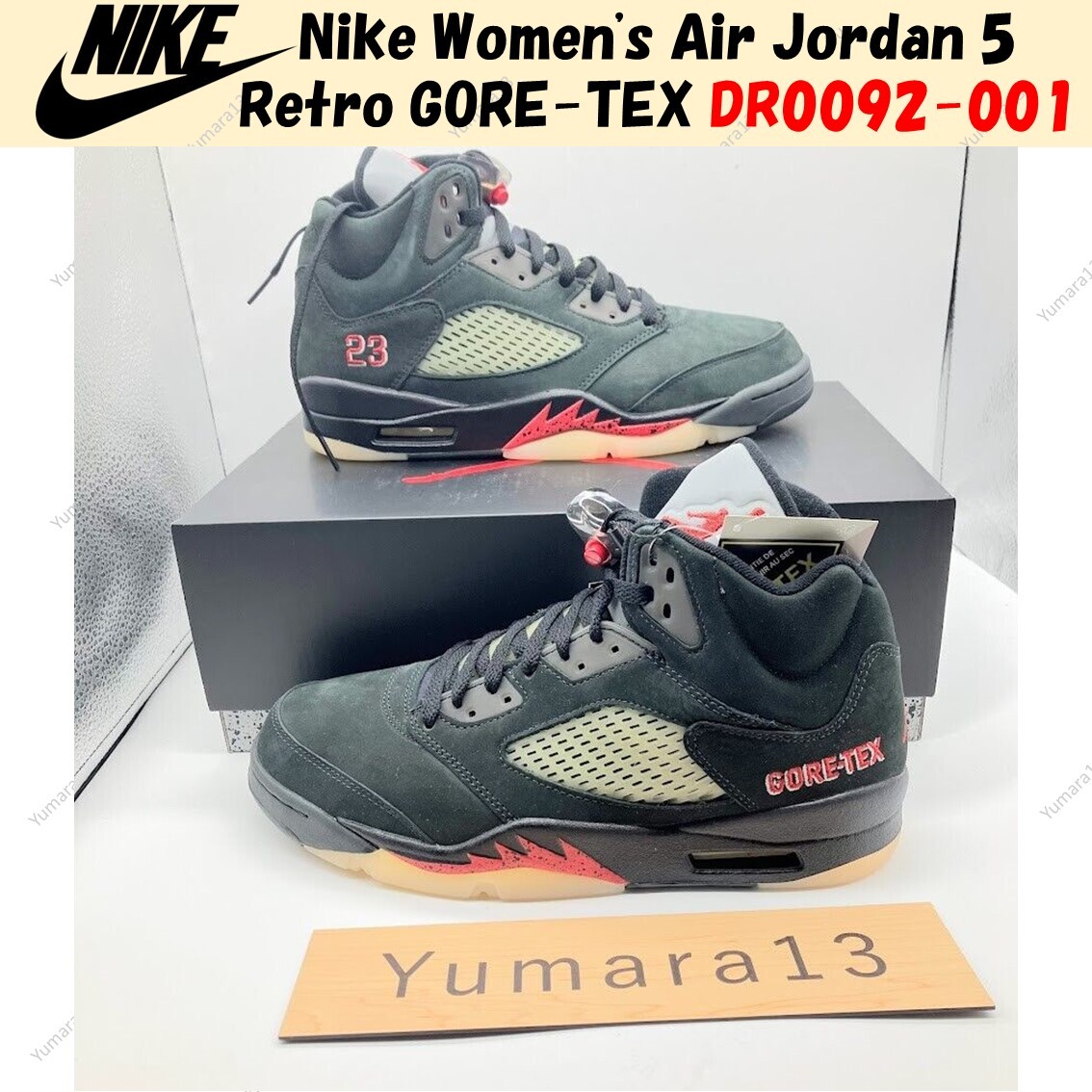 Nike Women's Air Jordan 5 Retro GORE-TEX Off Noir DR0092-001