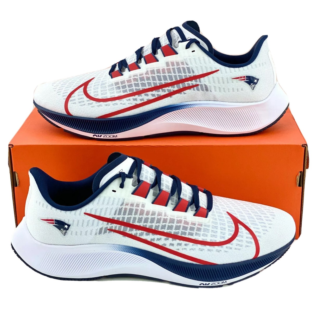 Nike Air Zoom Pegasus 37 New England Patriots Mens Size 12.5 Shoe