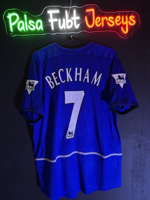 Manchester United Beckham #7 Blue Nike Sz XL Premier League | eBay