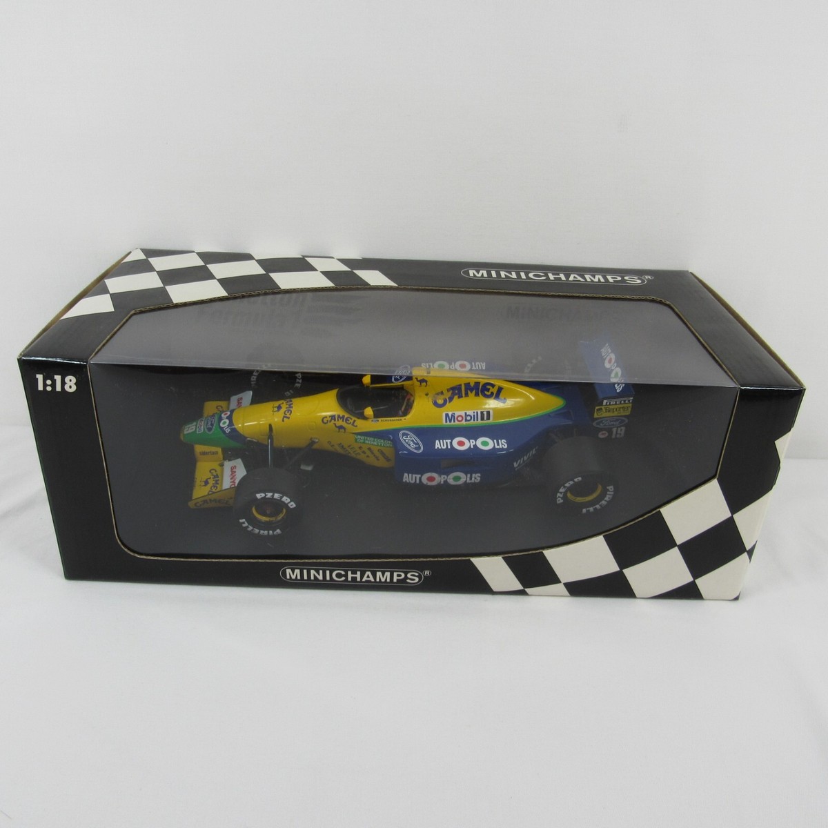 Michael Schumacher 19 Camel Benetton Ford Minichamps Scale 1:18