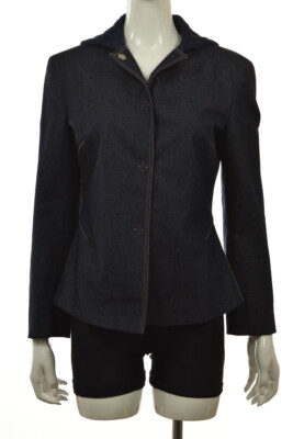 Elizabeth And James Womens Jacket Size XS Blue Dark Wash Long