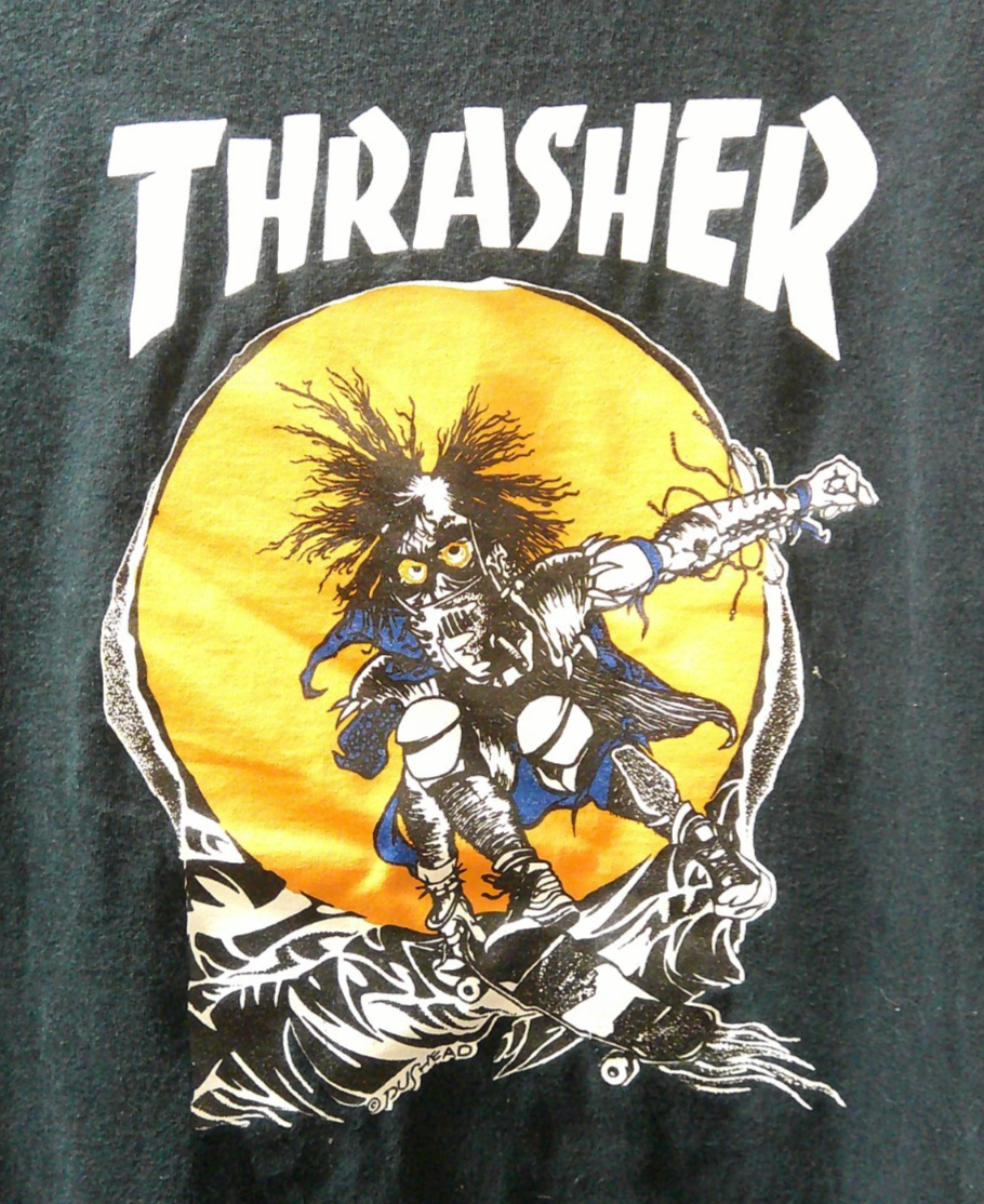 Vintage 90's Pushead Thrasher Skateboard Magazine T-Shirt | eBay