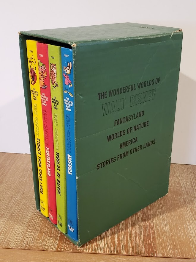 The Wonderful World of Walt Disney 4 Book Set with Slip Cover