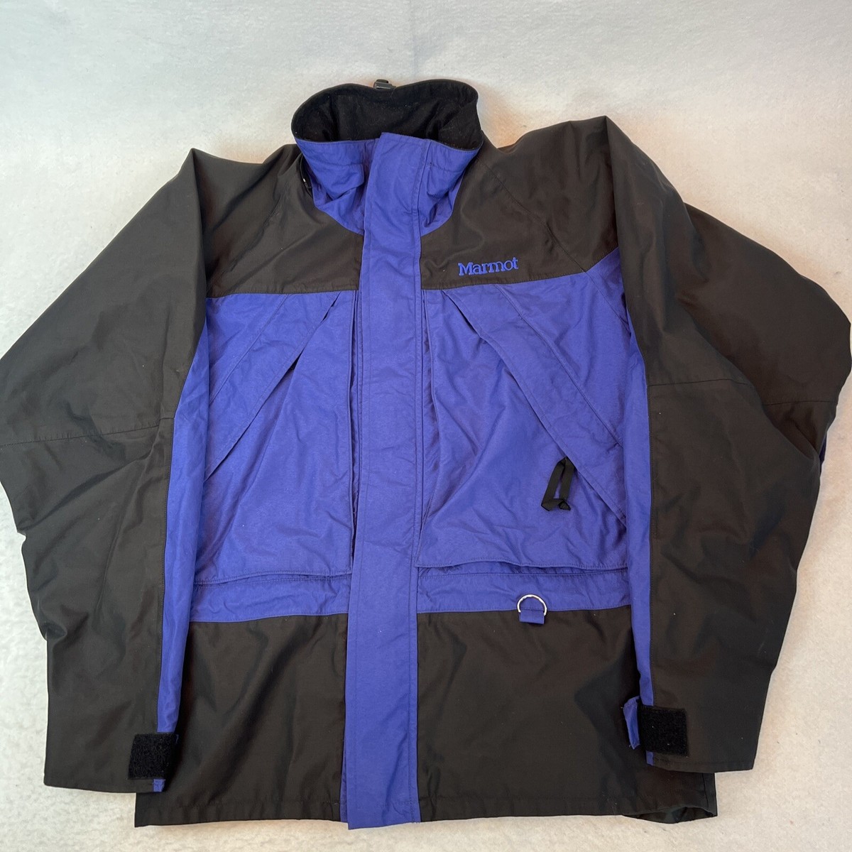 Vintage Marmot Gore-Tex Lined Ski Parka Jacket Blue Black Men's