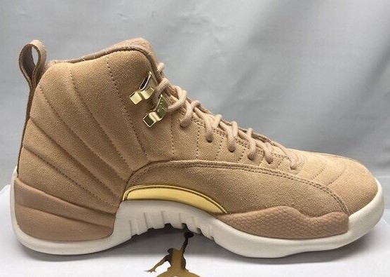 Air Jordan 12 Retro, Women's Various Sizes,Vachetta Tan/Metallic