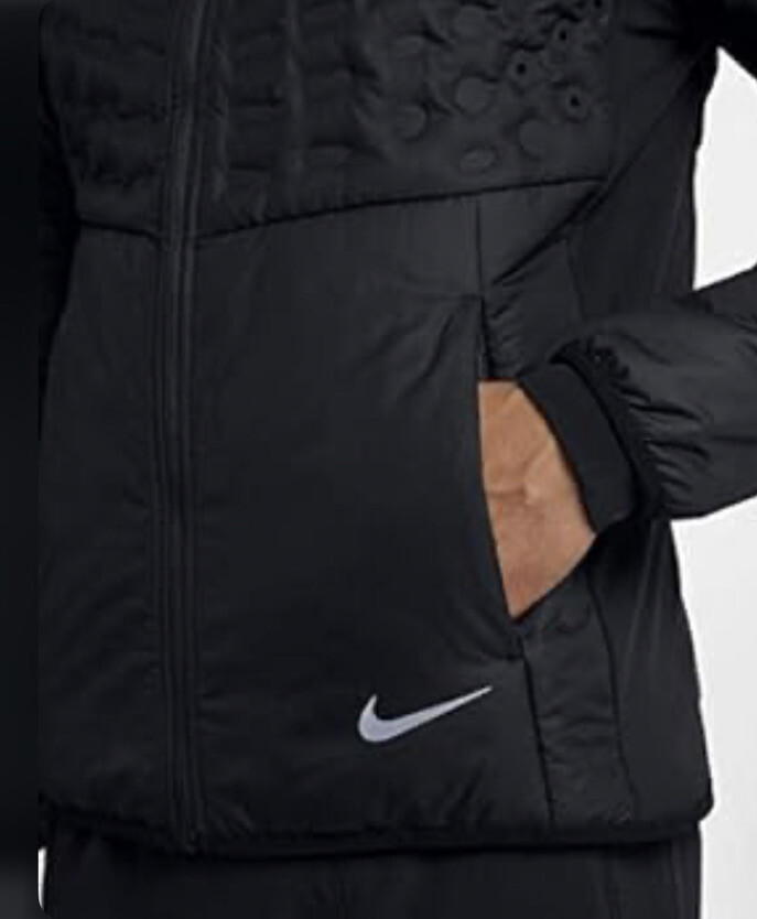 MENS NIKE AEROLOFT 800-FILL GOOSE DOWN RUNNING JACKET BLACK 928505