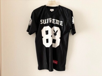 Supreme Playboy Football short sleeve T-shirt Jersey color Black
