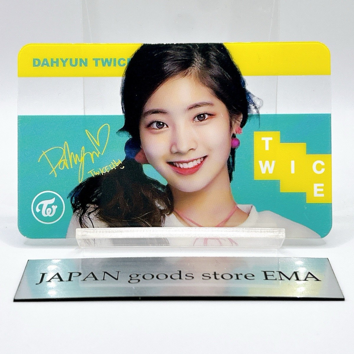 TWICE Dahyun Signed Cute Ttrading Photo Clear Card Idol Rare Japan