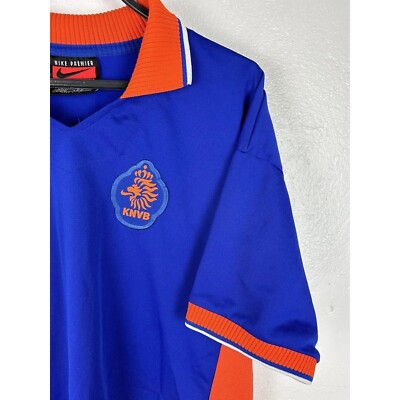 90s Vintage Nike KNVB Netherlands 1997 Away Kit Soccer Jersey Size
