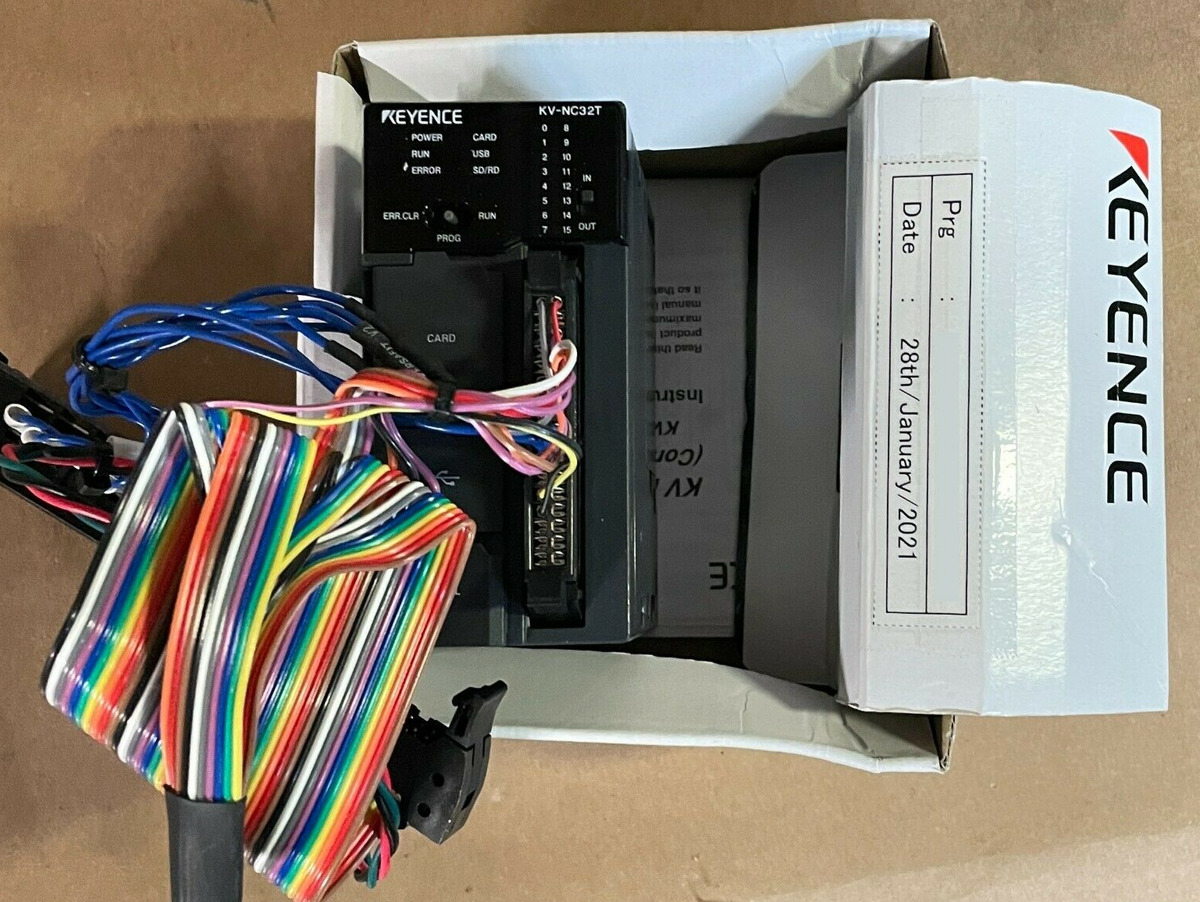 New Keyence PLC KV-NC32T 16 I/O Configurable w/ harness | eBay