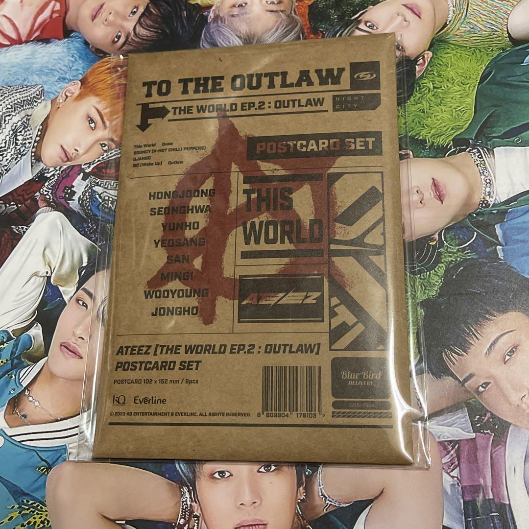 ATEEZ THE WORLD EP.2 : OUTLAW everline POP UP Official Postcard