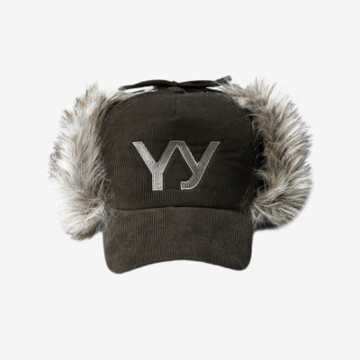 Open Yy Faux Fur Corduroy Earflap Cap Khaki | eBay