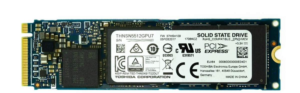 ✔️ Toshiba 512gb nvme m.2 ssd THNSN5512GPU7 US SELLER | eBay